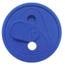 Blue 16 oz Can Glass Silicone Lid