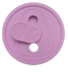 Purple 16 oz Can Glass Silicone Lid