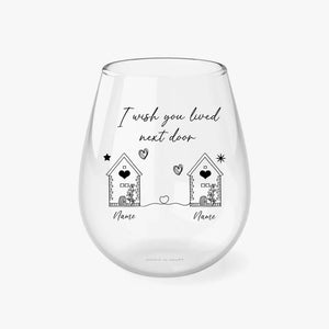 Frosted Stemless Wine Glass - Miss Mohr - Custom Gifts